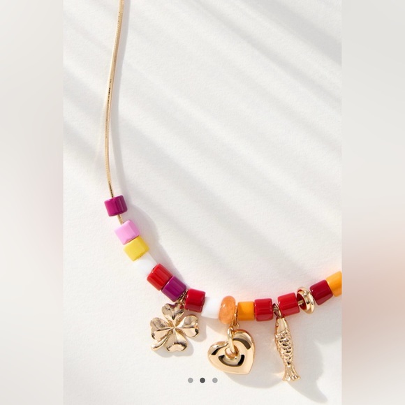 Anthropologie beaded charm necklace - Picture 3 of 9